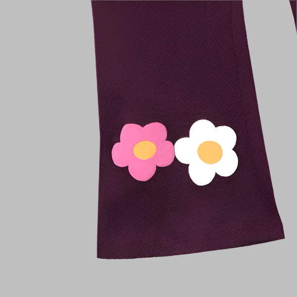 Maroon Girls Cotton Jersey PJ's