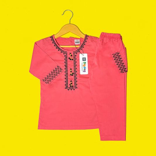 Watermelon Pink Dress Shalwar Kameez for Girls