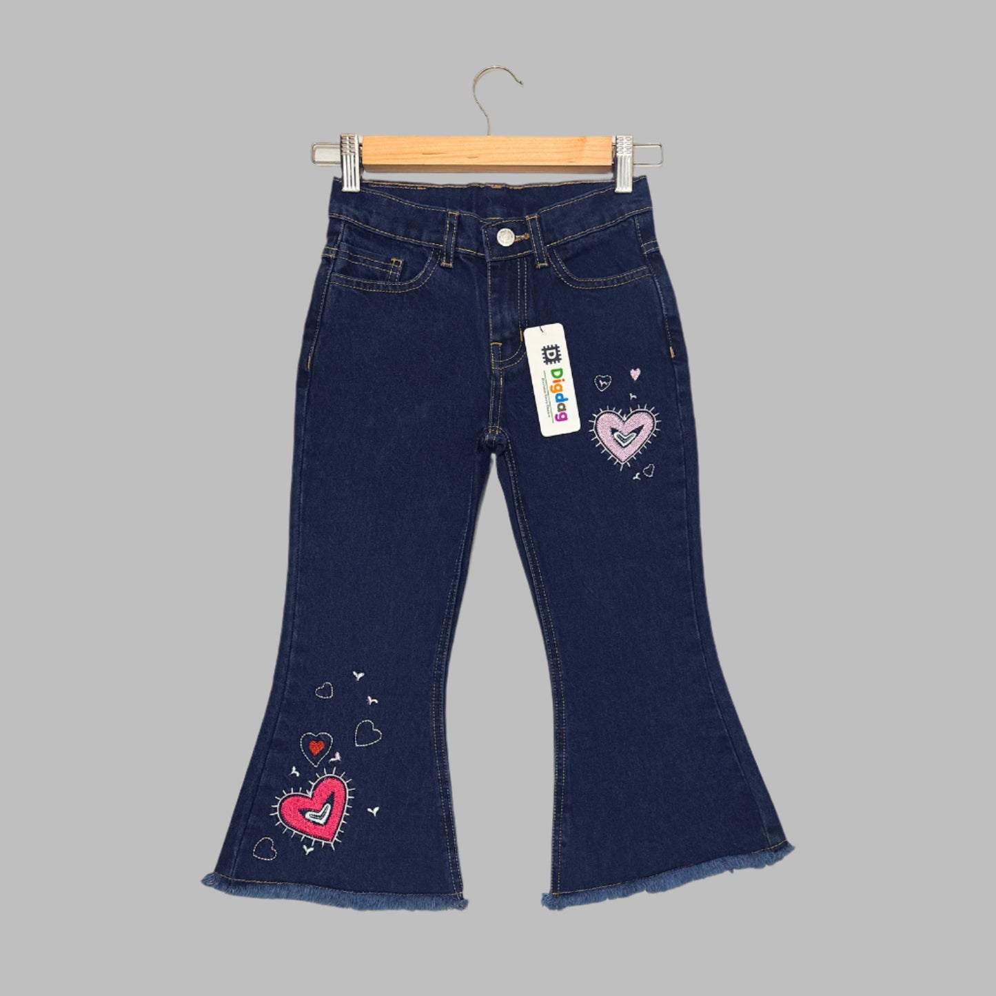 Dark Blue Bell Bottom Pants