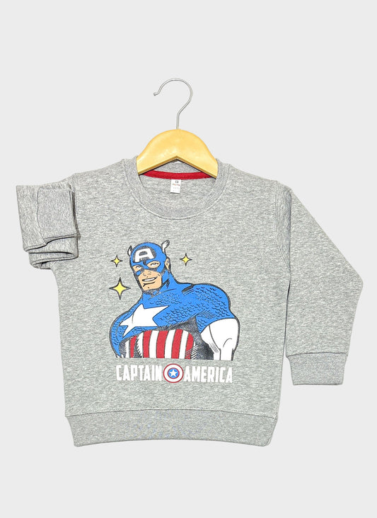 Captain America Grey Sweatshirt for Kids