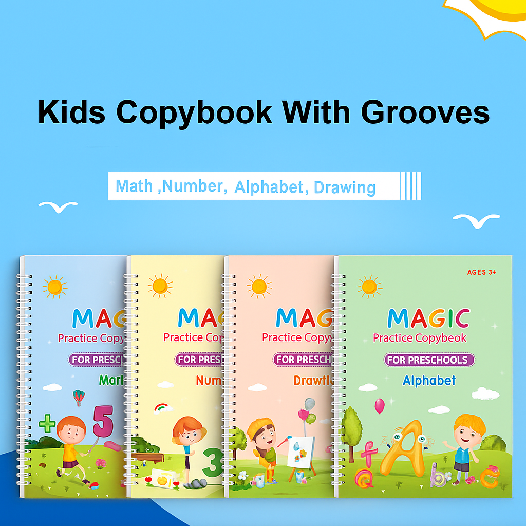 Kids Magic Practice Book Set of 4 – Fun Learning at Home & School