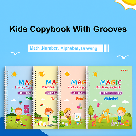 Kids Magic Practice Book Set of 4 – Fun Learning at Home & School