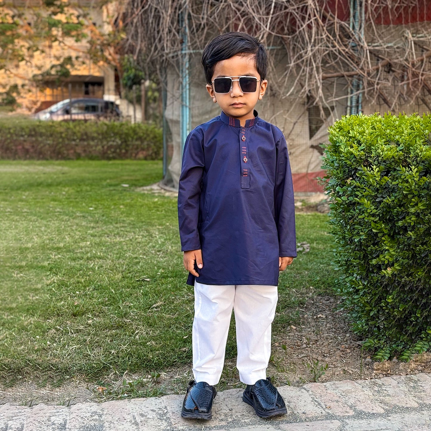 Navy Blue Kurta Pajama