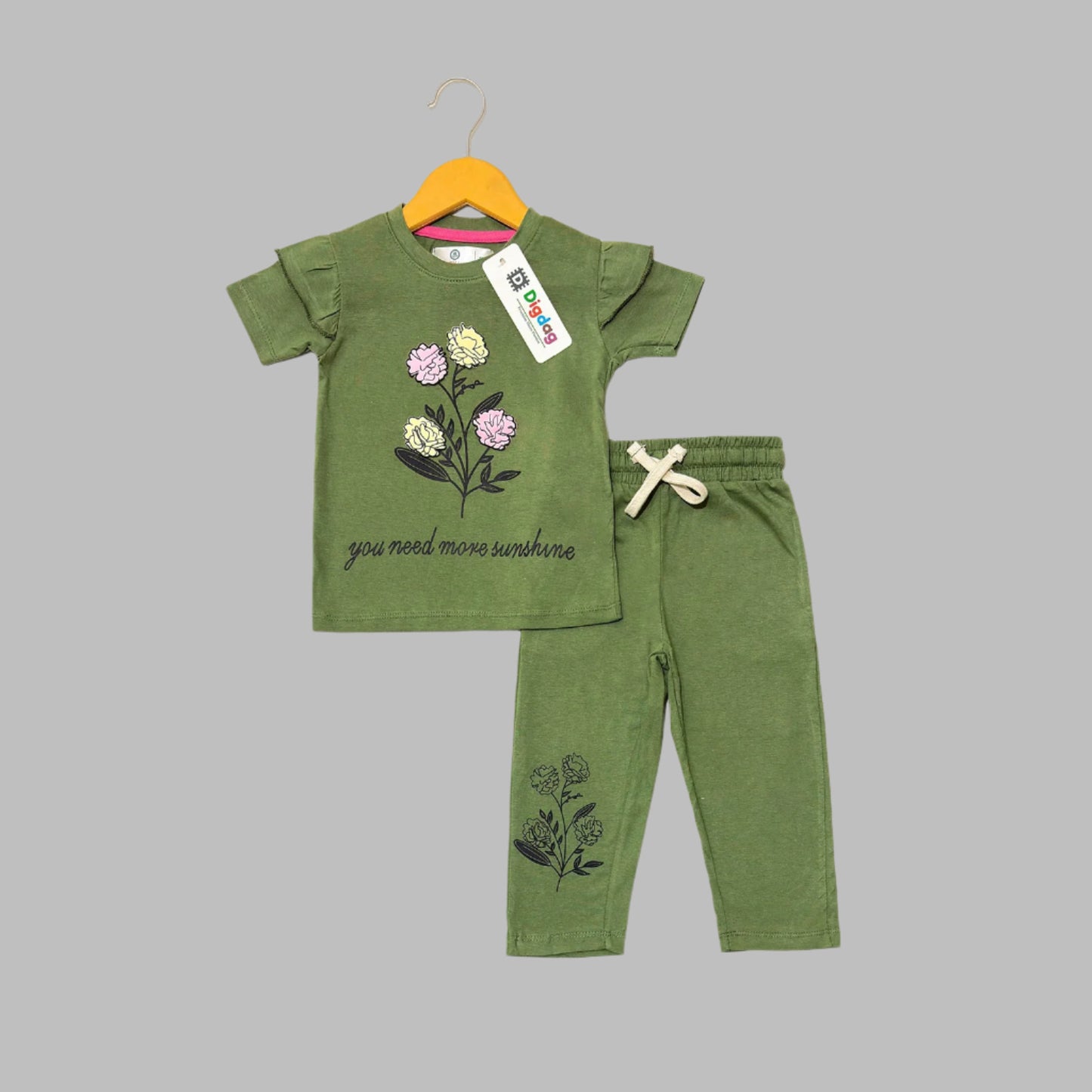 Olive Green Floral PJ's