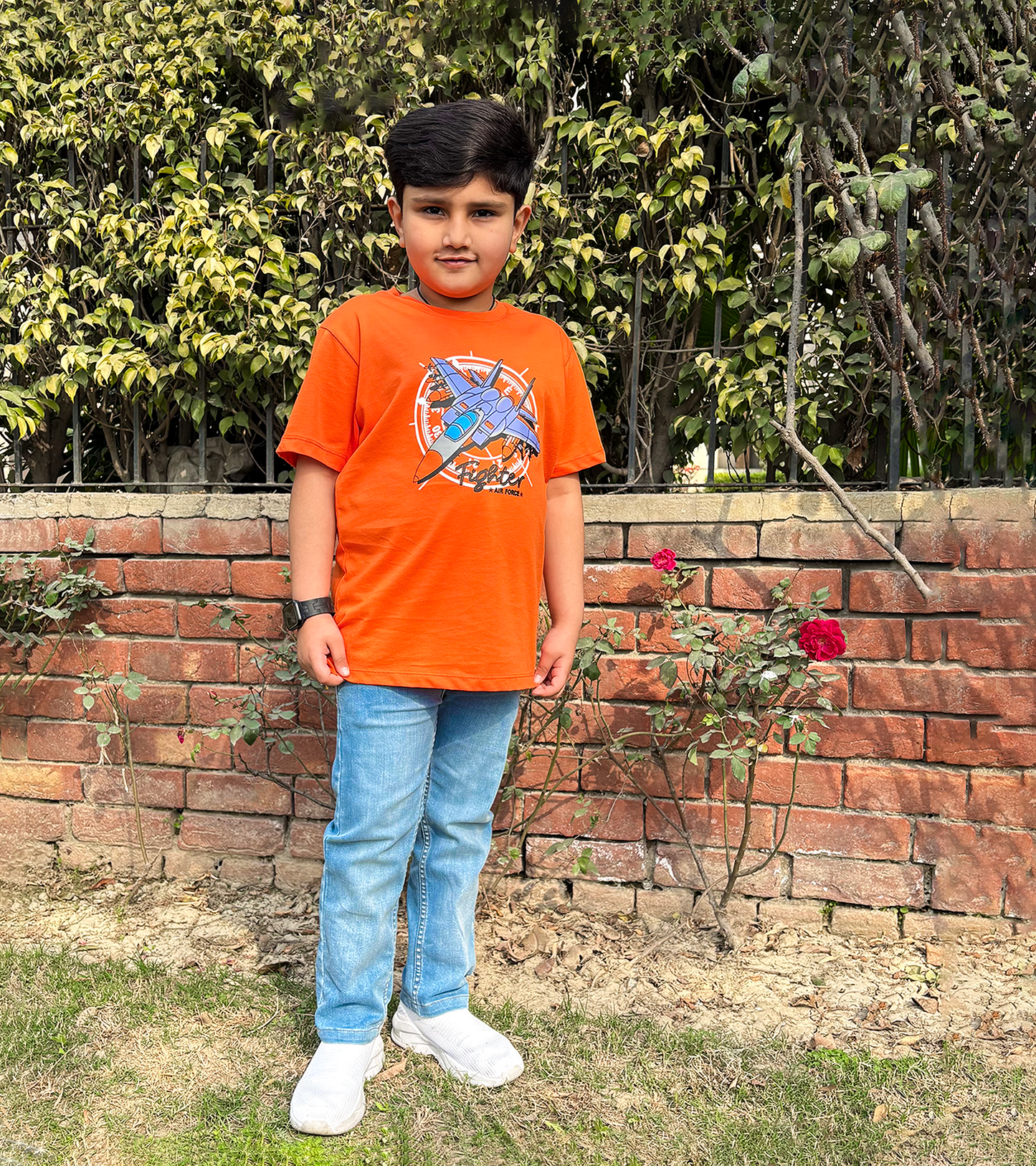 Fighter Jet Orange Tee