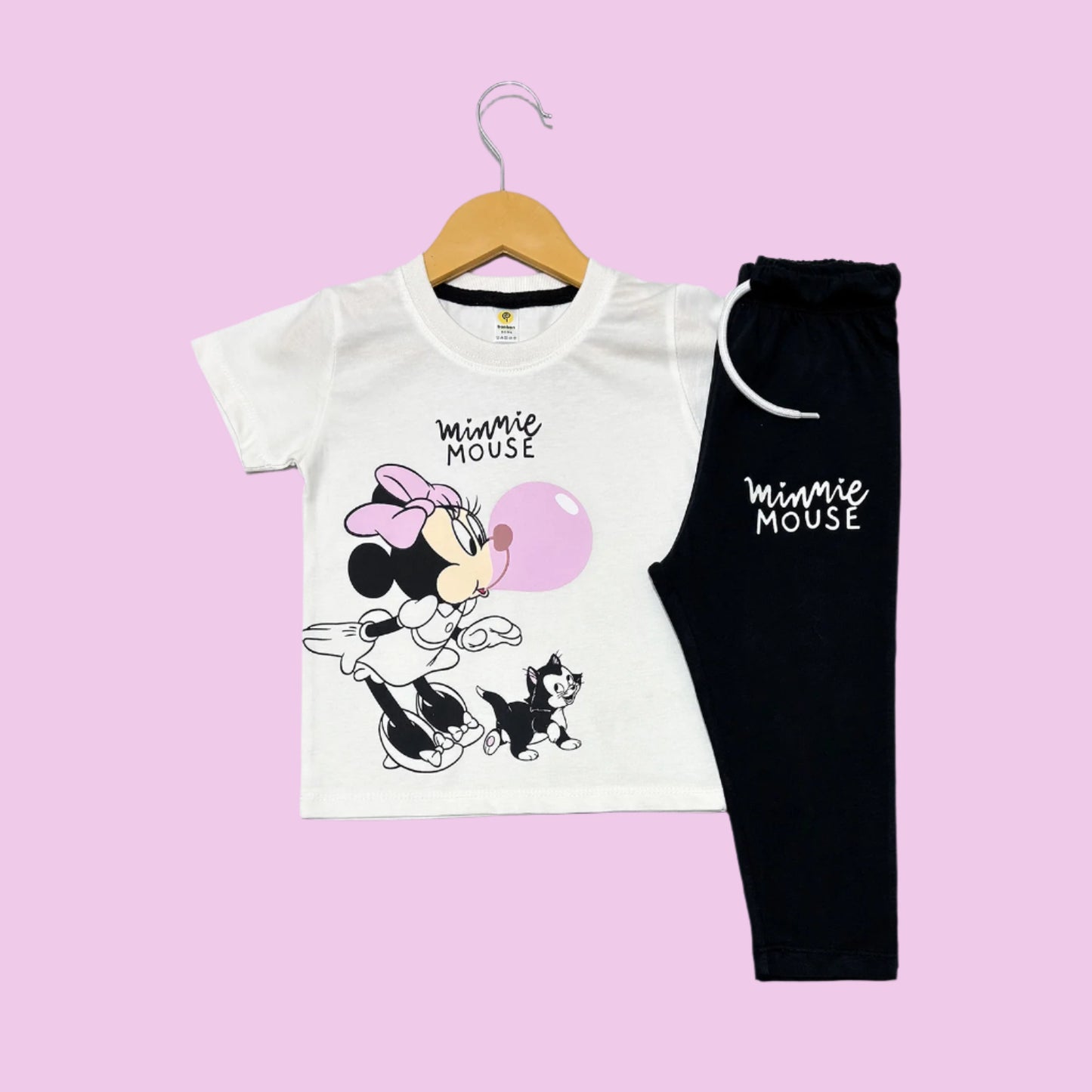 Minnie Mouse White & Black PJ's
