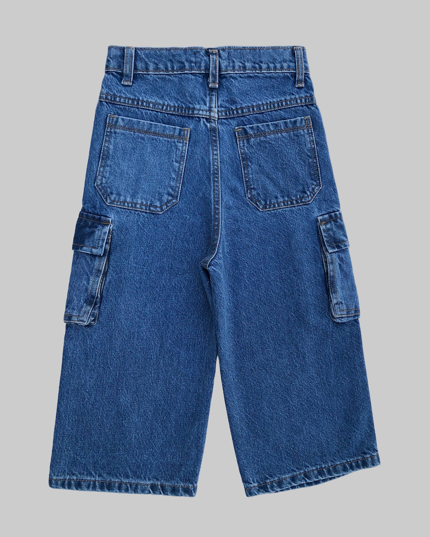 Blue Baggy Cargo Pants for Kids – Classic & Cool