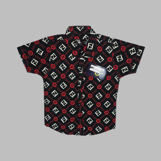 Casual Fendi All-Over Print Shirt