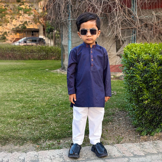Navy Blue Kurta Pajama