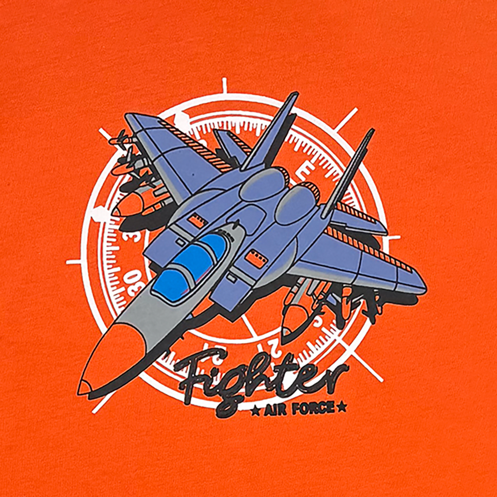 Fighter Jet Orange Tee