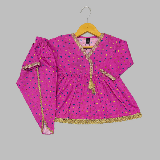 Pink Frock Gota Lass With Tasal