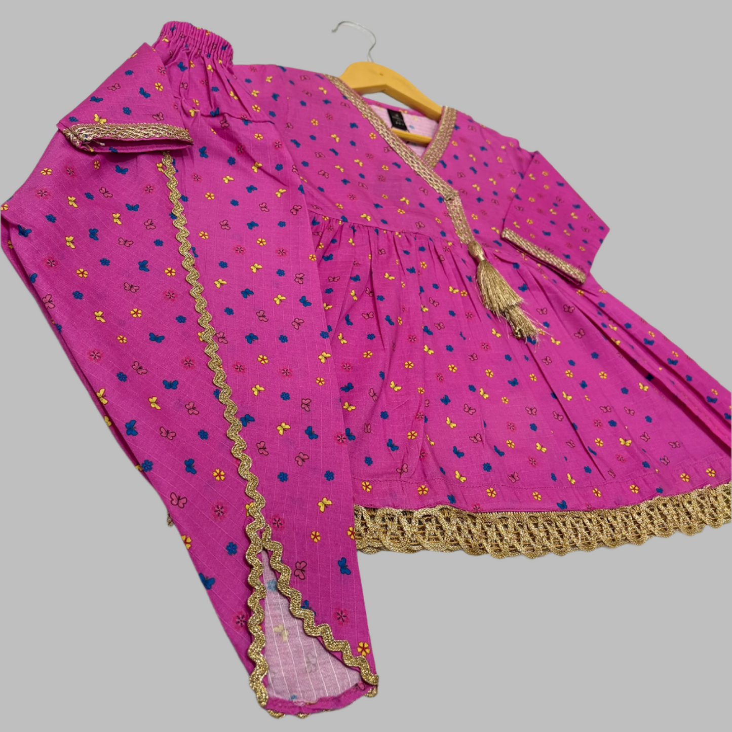 Pink Frock Gota Lass With Tasal